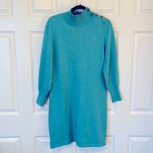 Aqua Blue Talbots Sweater Dress